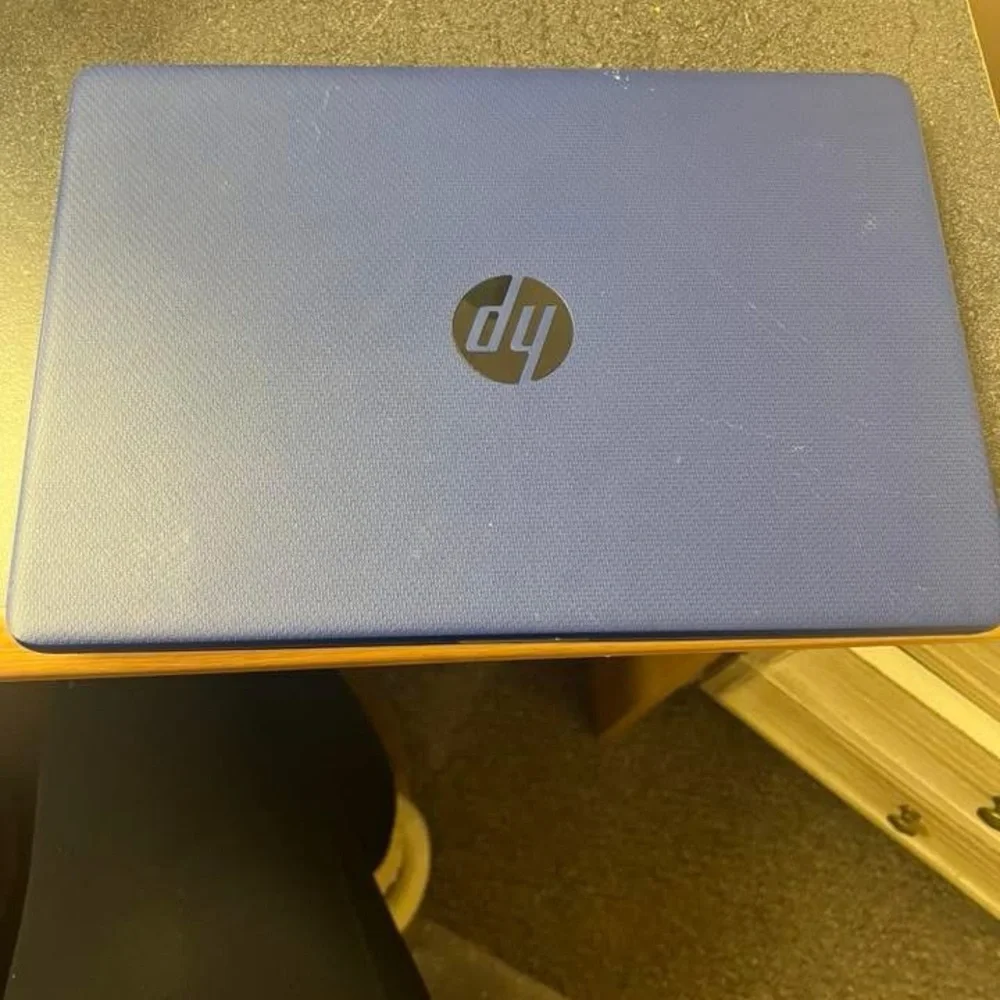 HP Blue Laptop with Intel Processor and Slim Design- touchscreen
